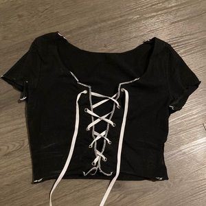 egirl corset style crop top
